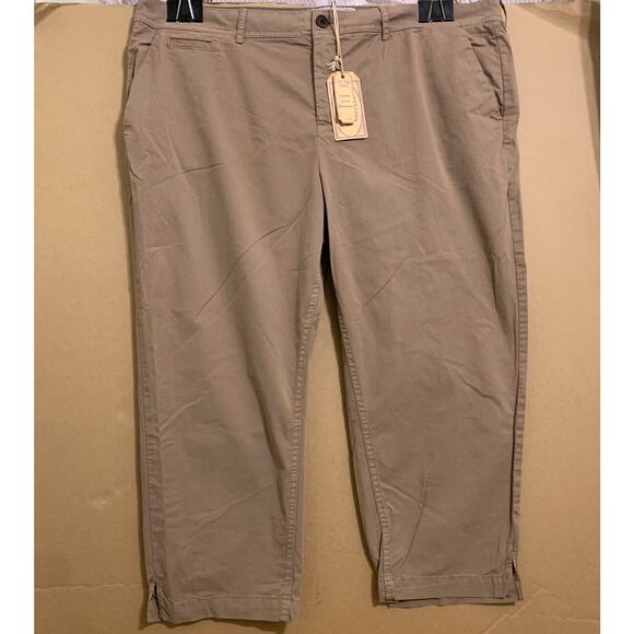 FAT FACE FARNHAM Chino Capris Pearwood Brown Cotton/Elastane Sz 12 \ NWT - Picture 14 of 15
